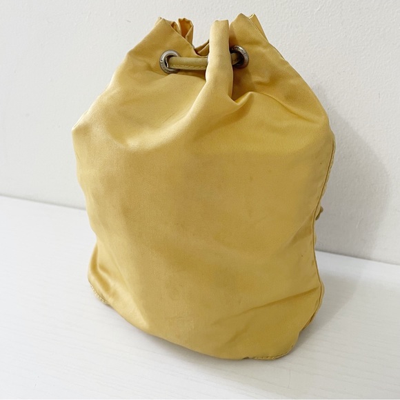 Prada yellow vela nylon drawstring pouch - Picture 4 of 12